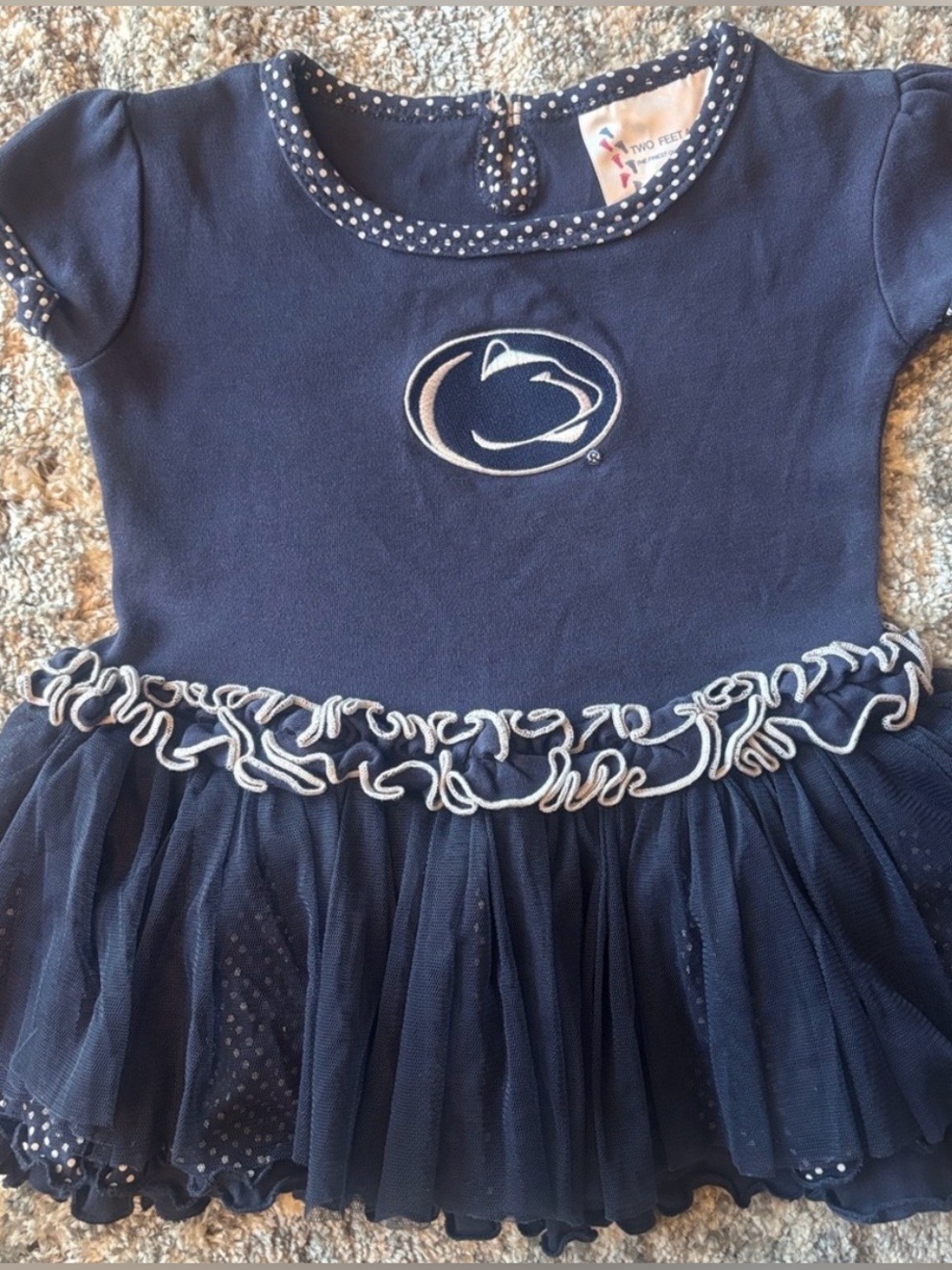 Penn State Navy Blue Pin Dot Tulle Tutu Dress with Logo by Two Feet Ahead